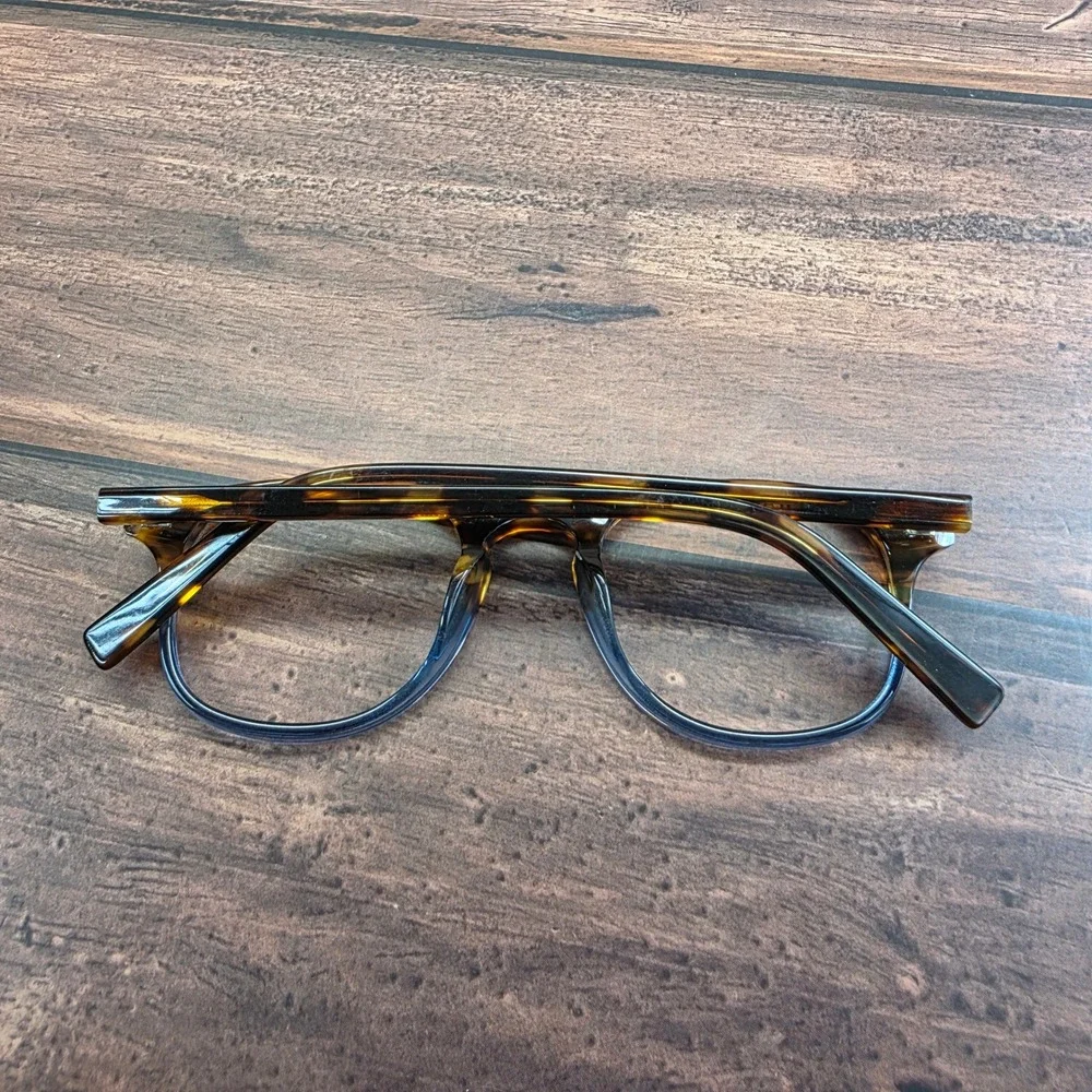 Warby Parker Downing M 344 Eyeglasses Tortoise Blue Gradient 48-21-140 Round